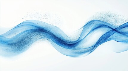 Wall Mural - Abstract Blue Wave Design With Subtle Texture