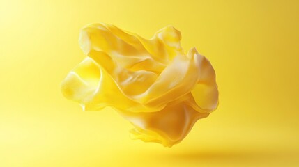 Poster - Abstract Yellow Fabric Swirling in Motion