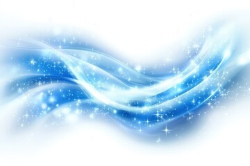 Aufkleber - Abstract Blue Wave Background With Sparkling Stars