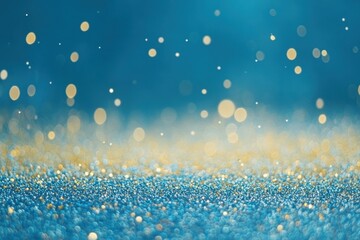 Poster - Glittering Blue Gold Sparkle Background Texture