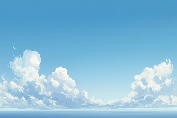 Poster - Serene Sky Above Calm Ocean Horizon