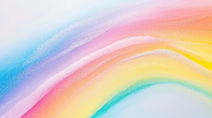 Aufkleber - Glittery Rainbow Pastel Color Swirl Abstract Art