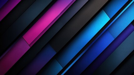 Fototapete - A blue and purple striped background with a black and white stripe