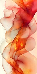 Poster - A mesmerizing swirl of abstract red and orange smoke, creating a vibrant and fluid composition that evokes warmth and energy, perfect for artistic backgrounds.