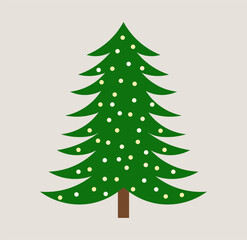 Wall Mural - christmas tree with lights decoration. christmas design element. vector illustration.