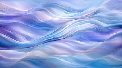 Poster - Flowing blue and purple waves create an elegant and abstract design, perfect for backgrounds and decorative applications, evoking a sense of calm and tranquility