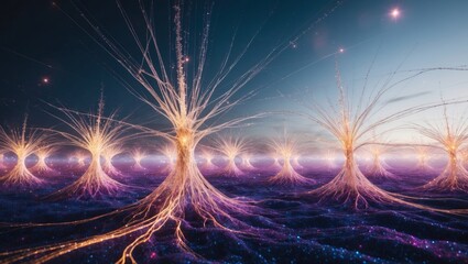 Poster - Neurons energy abstract wallpaper