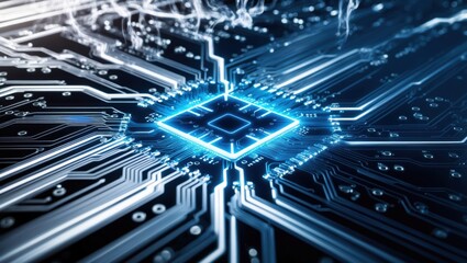 Poster - wallpaper, computer chips and energy