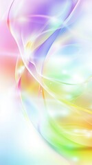 Poster - Colorful pastel lines are intertwining and flowing smoothly creating a beautiful abstract background with light effects, perfect for various design projects