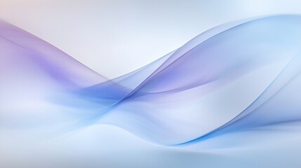 Poster - Creating ethereal and calming waves in blue and purple hues against a soft background, conveying fluidity, harmony, and tranquility in an abstract composition