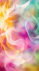 Poster - Colorful abstract smoke pattern forming a mesmerizing backdrop with vibrant hues and ethereal textures, perfect for artistic projects and digital designs