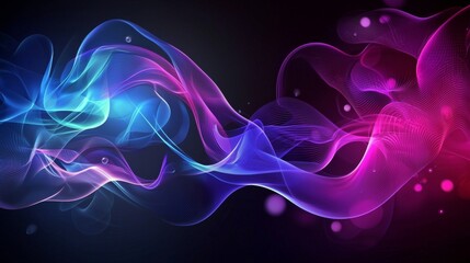Poster - Colorful abstract waves are flowing seamlessly creating a mesmerizing visual effect, perfect for digital art projects, motion graphics, and abstract backgrounds