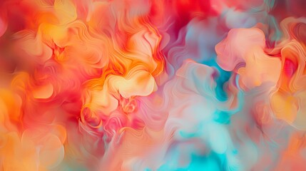 Poster - Swirling pastel colors blend seamlessly, creating a dynamic and vibrant abstract background that enhances modern art aesthetics in various projects and designs
