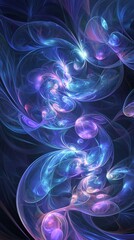 Poster - Abstract blue and pink plasma is swirling, creating beautiful patterns and emitting light, perfect for backgrounds and designs related to energy, science, and the cosmos