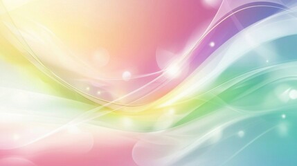 Poster - Smooth, flowing lines create a dynamic and elegant composition against a pastel-colored backdrop, enhanced by a soft bokeh effect that adds depth and a touch of magic