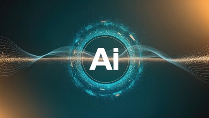 Wall Mural - wallpaper ai business waves and energy