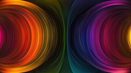 Poster - Bright swirling lines of color create a vibrant and dynamic abstract vortex background, embodying energy and motion, ideal for modern and futuristic design projects