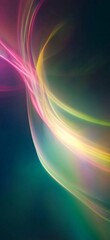 Poster - Vibrant light trails create a dynamic and colorful design element against a dark background, suggesting movement, energy, and modern aesthetics