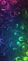 Poster - Vibrant abstract design featuring colorful lines flowing and swirling into dynamic patterns, creating a visually captivating and energetic composition with a gradient background