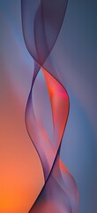 Poster - Colorful abstract composition featuring smoothly swirling lines, creating a dynamic and vibrant design against a gradient background, perfect for adding a touch of modern art to any project