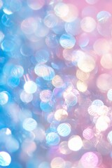 Poster - Pastel colors blend seamlessly, creating a dreamy and ethereal backdrop, while the blurred bokeh lights add a touch of magic and sparkle to the composition, making it an eye-catching visual