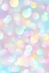 Poster - Soft, translucent pastel-colored circles gently float against a serene backdrop, creating a dreamy and ethereal bokeh effect that evokes a sense of tranquility and wonder
