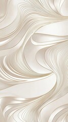 Poster - Beige and gold abstract lines are flowing smoothly, creating an elegant and luxurious design, perfect for backgrounds, wallpapers, or decorative elements