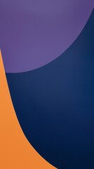 Poster - Smooth, matte surfaces of orange, purple, and blue intersect, creating a dynamic and modern abstract composition with a focus on color and form