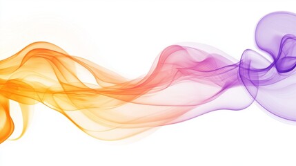 Poster - Smoothly flowing elegant gradient mesh creates a vibrant wave design against a clean white background, enhancing modern and abstract artistic expressions with dynamic energy