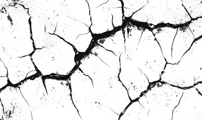 Wall Mural - Isolated Black on White Background with Scratched and Cracked Grunge Urban Background Texture Vector. Dust Overlay Distress Grainy Grungy Effect. Isolated Black on White Background with Scratched