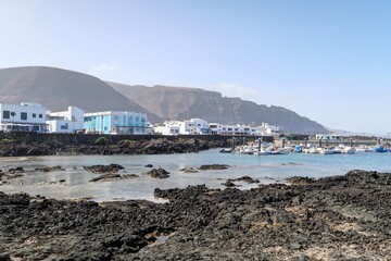 Wall Mural - plages volcaniques à Lanzarote (Orzola), canaries, Espagne	