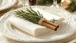 © ZeNDaY - Creating elegance decorative napkin tying for a festive christmas table