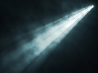 Wall Mural - Image of a light beam that is shining in the darkness