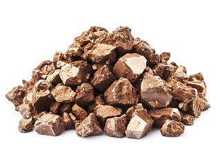 Poster - Pile of raw nickel ore before processed, isolated on white background