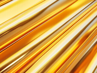Poster - Gold texture metallic golden foil and shinny wrapping paper bright yellow wallpaper background for design decoration element