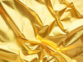 Poster - Gold texture metallic golden foil and shinny wrapping paper bright yellow wallpaper background for design decoration element