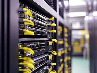 Aufkleber - Server technology datum network computer information rack room hardware system connection database center business web security service storage communication industry