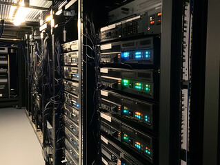 Aufkleber - Server technology datum network computer information rack room hardware system connection database center business web security service storage communication industry