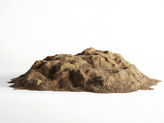 Poster - Side view on dirt pile on white background
