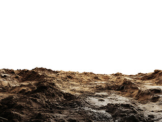 Aufkleber - Side view on dirt pile on white background