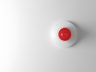 Poster - Smoke detector and fire alarm in action background with copy space