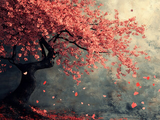 Aufkleber - Spring time cherry blossom sakura tree