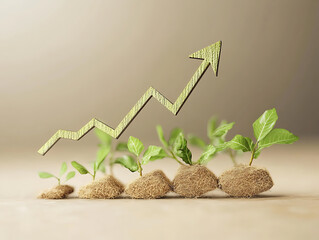 Aufkleber - Stock market trading investment stick graph, finance and economy concept