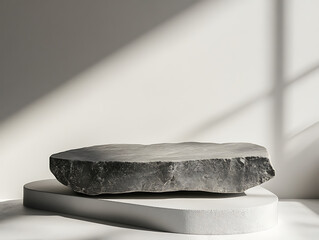 Poster - Black stone podium for product display