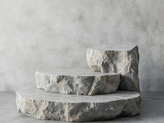Poster - Black stone podium for product display
