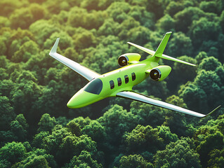 Poster - Sustainable aviation fuel concept of flight running on biofuel green energy