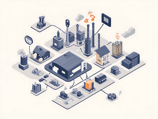 Poster - The internet of things iot in manufacturing, integration of connected devices to optimize production, maintenance, inventory, and other factory operations in the new era of industry 4, 0