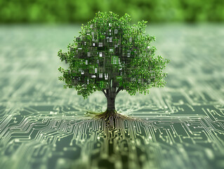Poster - The green tech startup: a tree growing from data