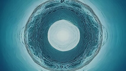 Poster - Geometric shape morphing animation, transforming and creating a water ripple effect. Ideal for projects related to technology, abstract, and motion graphics