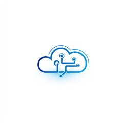 Poster - Abstract cloud computing network icon.